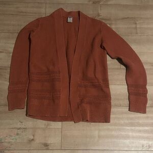 OshKosh B'gosh Rust Open-Front Knit Cardigan
